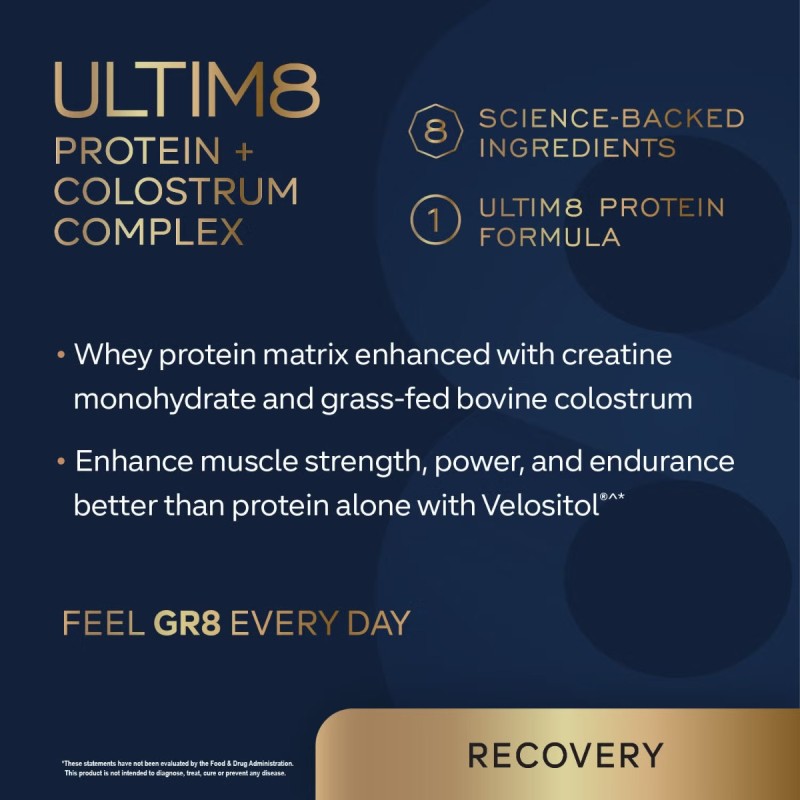Gr8 Lifestyle Ultim8 Protein  And Colostrum Complex  With Chocolate Truffle Flavor, Proteina Si Complex Cu Colostru, Cu Aroma De Trufe De Ciocolata, 1.18 Kg