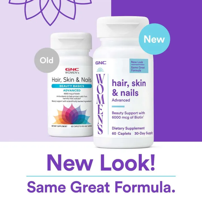 Gnc Women’s Hair, Skin & Nails Advanced, Formula Avansata Pentru Sanatatea Parului, Pielii Si A Unghiilor, 60 Tb