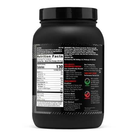 Gnc Amp Sustained Protein Blend, Amestec Proteic Cu Aroma De Milkshake De Vanilie, 852.8 G