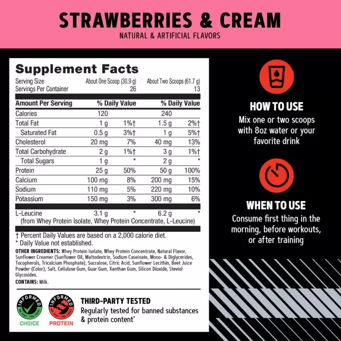 Gnc Amp New Wheybolic, Proteina Din Zer, Studiata Clinic, Cu Aroma De Capsuni, 802.1 G