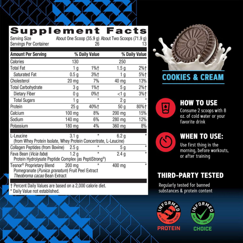 Gnc Amp New Wheybolic Alpha, Proteina Din Zer, Studiata Clinic, Cu Aroma De Biscuiti Cu Crema, 934,7 G