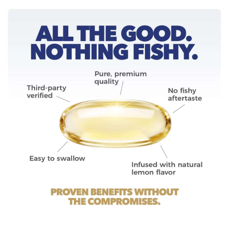 Gnc Triple Strength Fish Oil, Ulei De Peste, 1000 Mg Omega-3 Epa Si Dha, 60 Cps