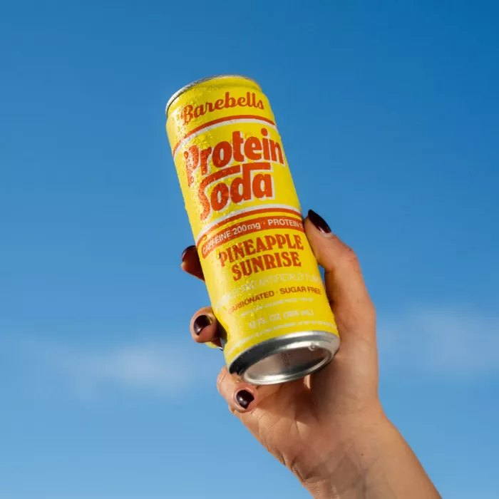 Barebells Protein Soda With Pineapple Flavor, Bautura Proteica Carbogazoasa Cu Aroma De Ananas, 355 Ml