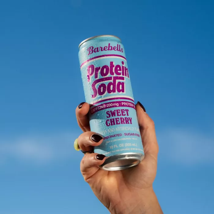 Barebells Protein Soda With Cherry Flavor, Bautura Proteica Carbogazoasa Cu Aroma De Cirese, 355 Ml