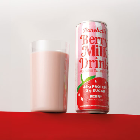 Barebells Berry Milk Drink, Bautura Proteica Din Lapte Cu Aroma De Fructe De Padure, 325 Ml