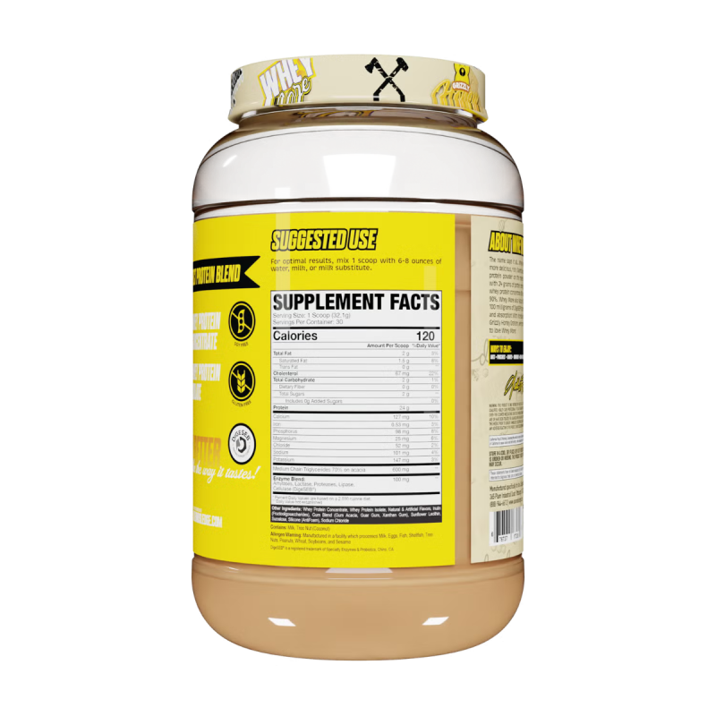 Axe & Sledge Whey More Grizzly Honey Graham, Proteina Din Zer Cu Aroma De Biscuiti Graham Cu Miere, 963 G
