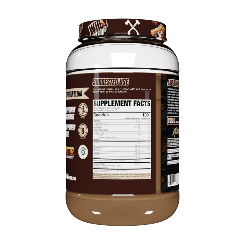 Axe & Sledge Whey More Brownie Batter Delight, Proteina Din Zer Cu Aroma De Negresa Cu Ciocolata, 1074 G
