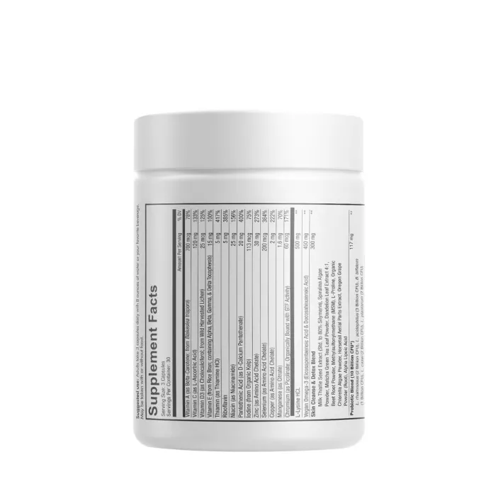 Codeage Clearface Vitamins, Daily Multivitamin, Minerals Herbs, Complex De Multivitamine Si Plante Pentru Piele Si Sanatate Generala Pentru Adolescenti, 90 Cps