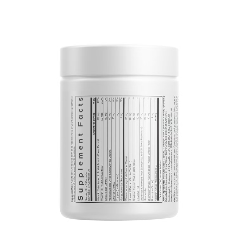 Codeage Bones Vitamins+, Formula Avansata Pentru Sanatatea Oaselor, 90 Cps