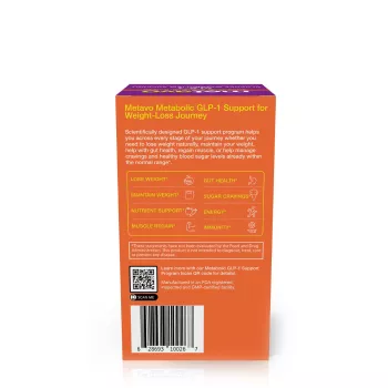 Metavo Advanced Glp-1 Glucose Metabolism Support, Suport Avansat Pentru Metabolismul Glucozei Si Glp-1, 180 Cps