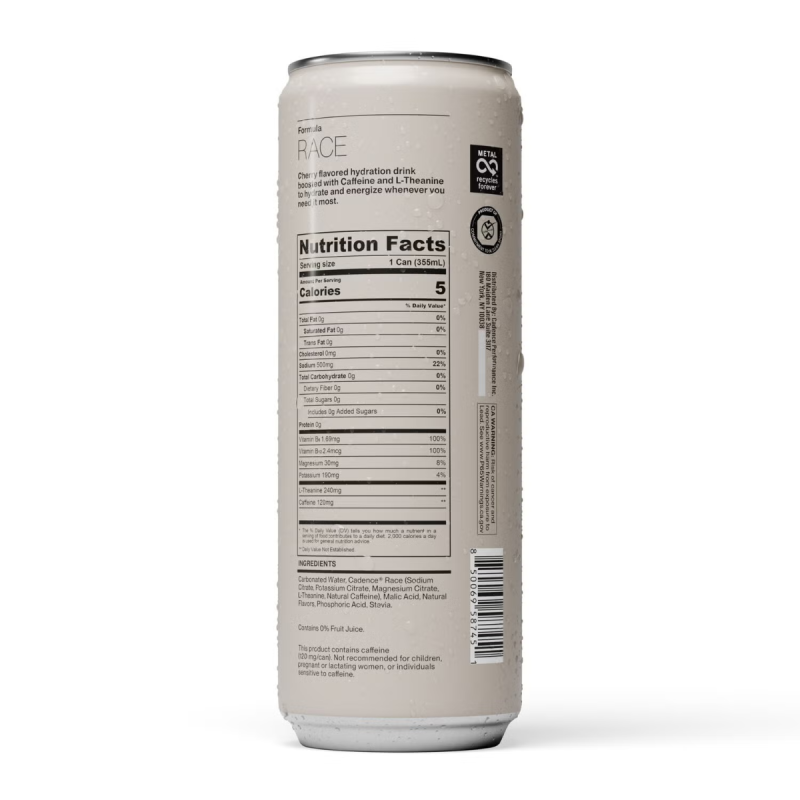 Cadence Race Energy Hydration Drink, Bautura Hidratanta Cu Cafeina, Cu Aroma De Cirese, 355 Ml