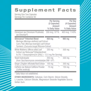 Gnc Total Lean Glucastim Formula Avansata Pentru Slabit Cu Cafeina, 120 Cps