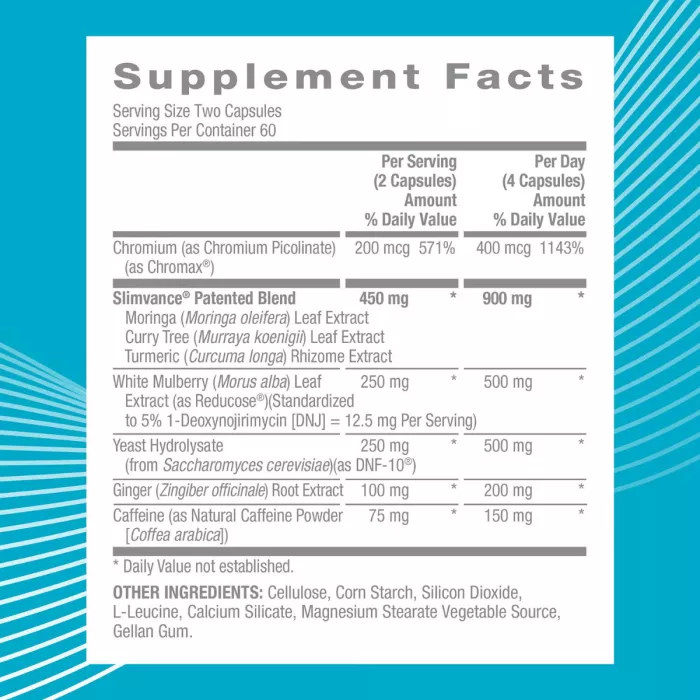 Gnc Total Lean Glucastim Formula Avansata Pentru Slabit Cu Cafeina, 120 Cps