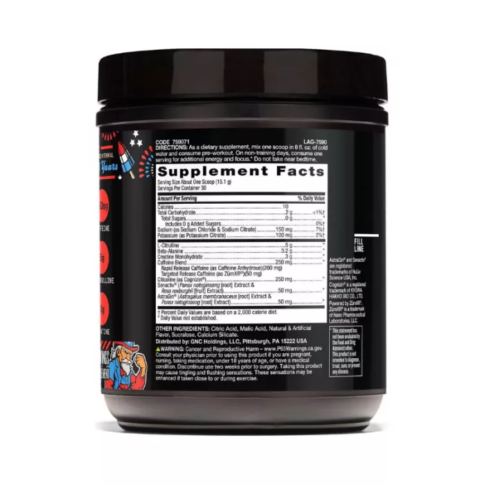 Beyond Raw Lit V2 Limited Edition Pre-workout With Patriot Pop Flavor, Editie Limitata Pre-workout Cu Aroma De Patriot Pop, 453 G