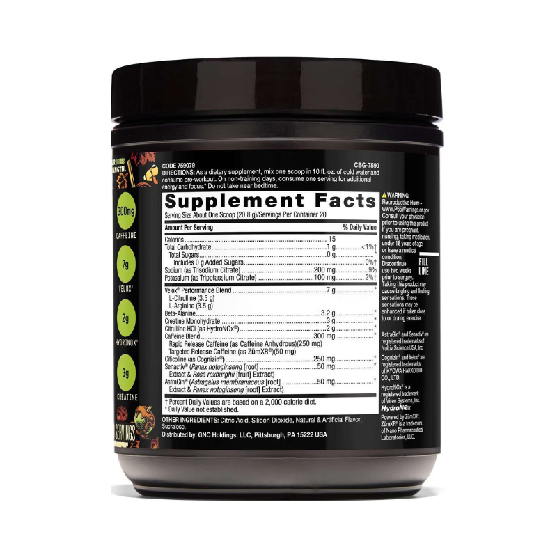 Gnc Beyond Raw Lit Af V2, Formula Avansata De Pre-workout, Cu Aroma De Mar Caramelizat, 416 G