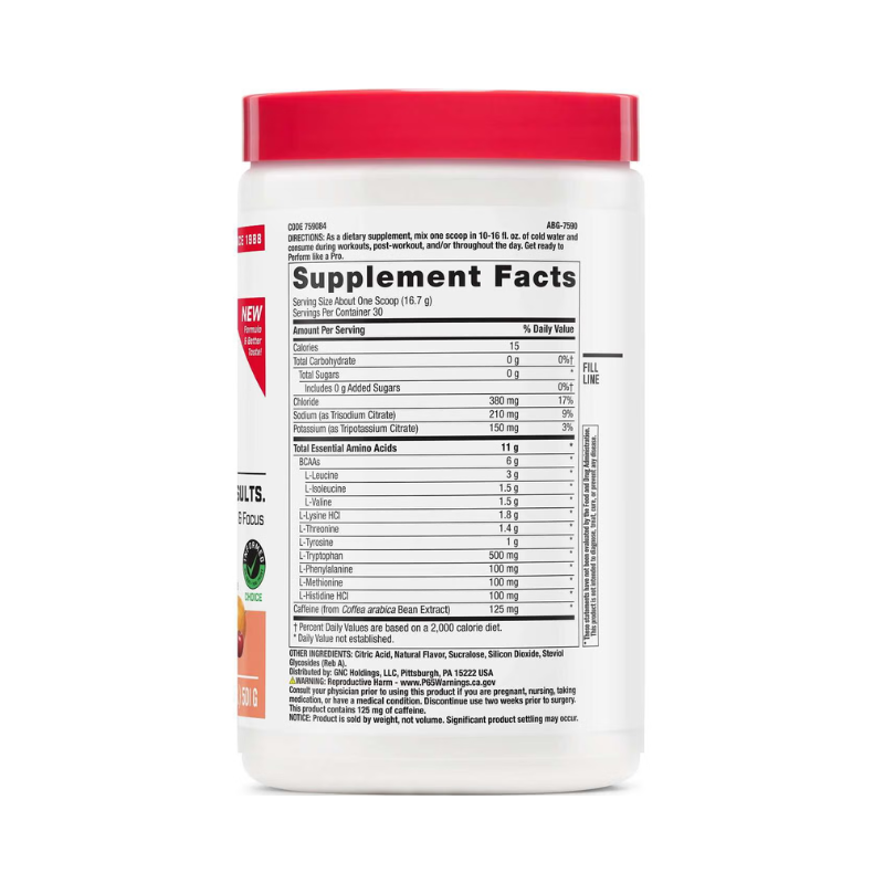 Gnc Pro Performance Essential Amino Complete Energy, Aminoacizi Cu Aroma De Fructe Tropicale, 501 G