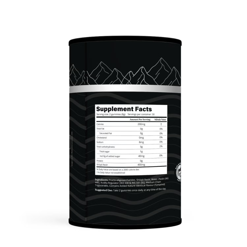 Better Alt Pure Himalayan Shilajit Gummies, Jeleuri De Shilajit Din Himalaya, 60 Jeleuri