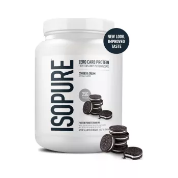 Isopure Zero Carb Protein Powder, Proteina Izolata Din Zer, Cu Aroma De Biscuiti Si Crema, 465 G