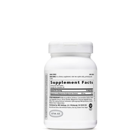 Gnc Magnesium Glycinate 200 Mg, Bisglicinat De Magneziu Pentru Relaxarea Musculara Si Sustinerea Sistemului Nervos, 120 Cps