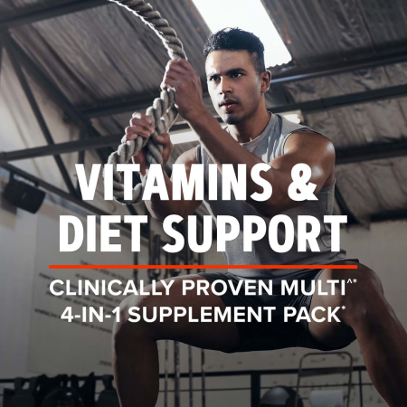 Amp Men's Ripped Vitapak Program Complex De Multivitamine Pentru Barbati (30 Pachetele), GNC