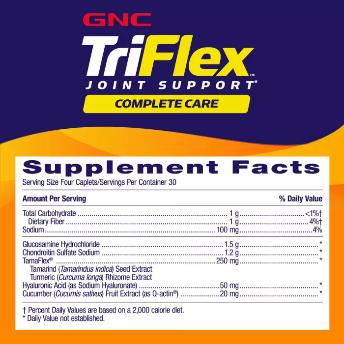 Gnc Triflex Joint Support Complete Care, Formula Completa Pentru Sanatatea Articulatiilor, 120 Tb