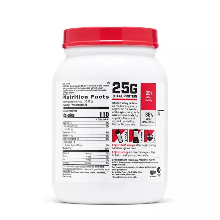 Gnc Pro Performance 100% Whey, Proteina Din Zer Fara Aroma, Testata Antidoping, 750g Gnc Pro Performance 100% Whey, Proteina Din Zer Fara Aroma, Testata Antidoping, 750g