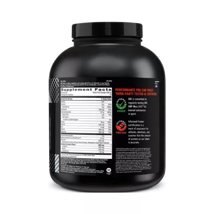 Gnc Amp Mass, Gainer Proteic Cu Aroma De Ciocolata, 2704 G