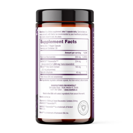 Resvitale Resveratrol + Nad & Miricell Cu Spermidina – Suport Anti-aging, Energie Si Longevitate, 30 Cps