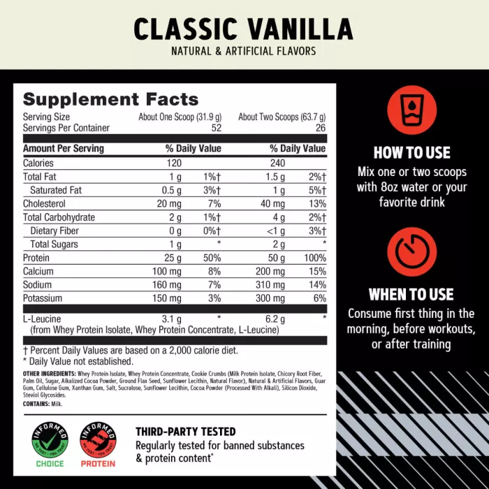 Gnc Amp New Wheybolic, Proteina Din Zer, Studiata Clinic, Cu Aroma De Biscuiti Cu Crema, 1656,5 G