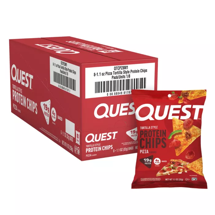 Quest Tortilla Style Protein Chips, Chipsuri Proteice Cu Aroma De Pizza, 32 G