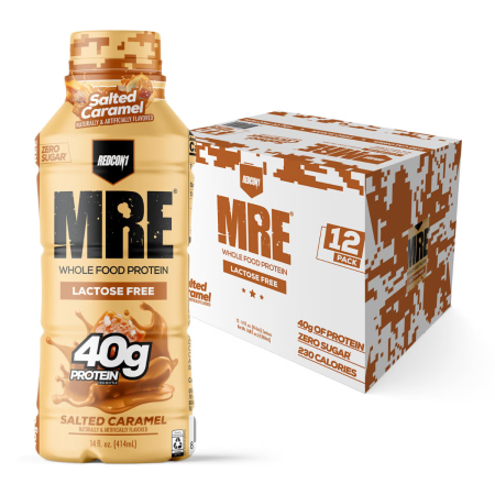 Redcone1 Mre Whole Food Protein Shake Rtd, Shake Proteic Din Alimente Integrale Rtd Cu Aroma De Caramel Sarat, 414 Ml