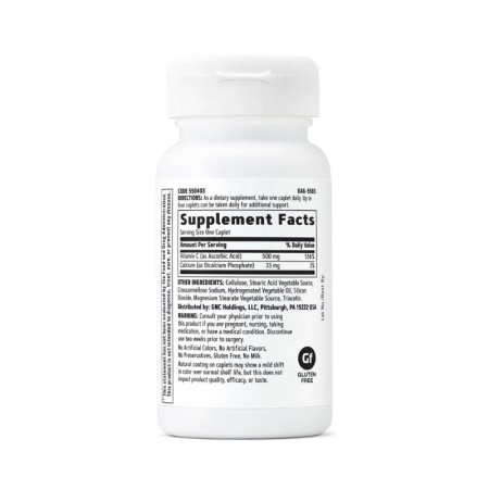 Gnc Vitamin C 500 Mg, Vitamina C, Protectie Antioxidanta Si Suport Zilnic Pentru Imunitate, 90 Tb