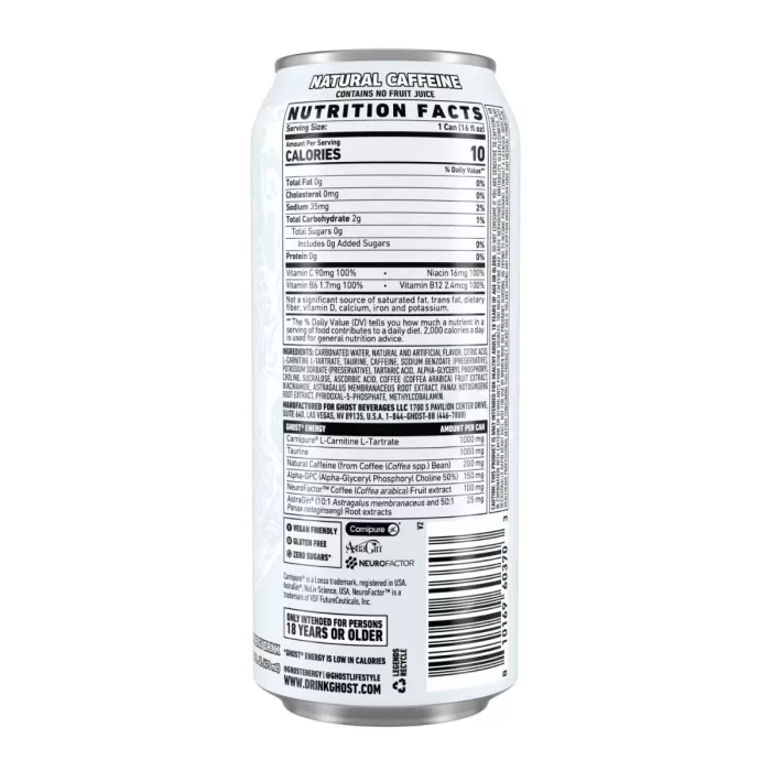 Ghost Energy Drink With Original Flavor, Bautura Energizanta Cu Aroma Originala, 473 Ml