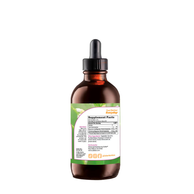 Zahler Magnesium Liquid Unflavored, Magneziu Chloride, 118 Ml