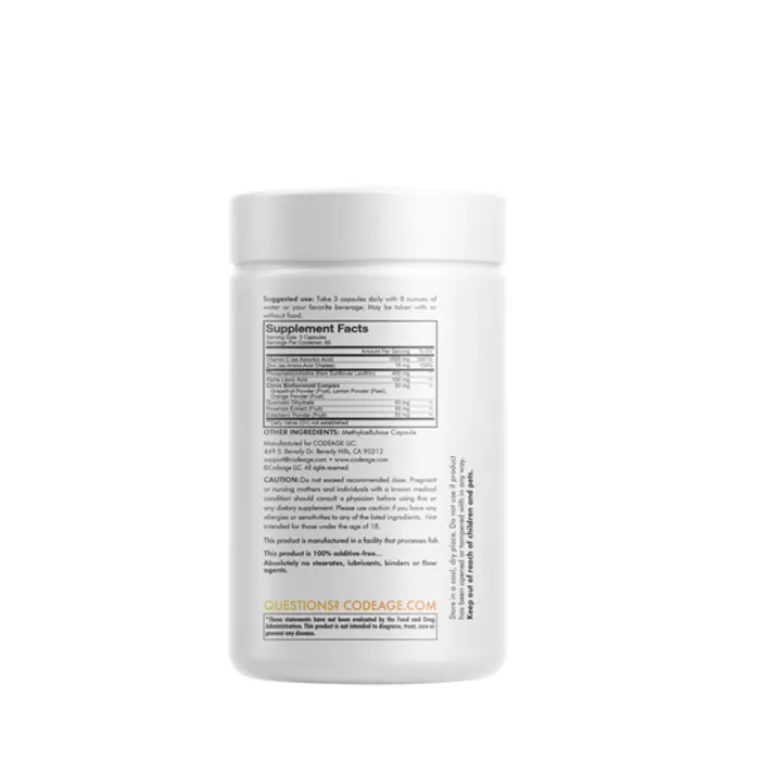 Codeage Liposomal Vitamin C, Vitamina C Liposomala - Formula Avansata Pentru Absorbtie Superioara, 180 Cps Codeage Liposomal Vitamin C, Vitamina C Liposomala - Formula Avansata Pentru Absorbtie Superioara, 180 Cps