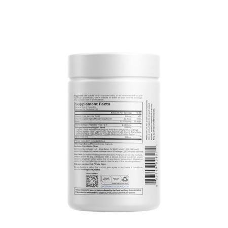 Codeage Biotin Marine Collagen+formula Completa Cu Colagen Marin Si Acid Hyaluronic, 120 Cps
