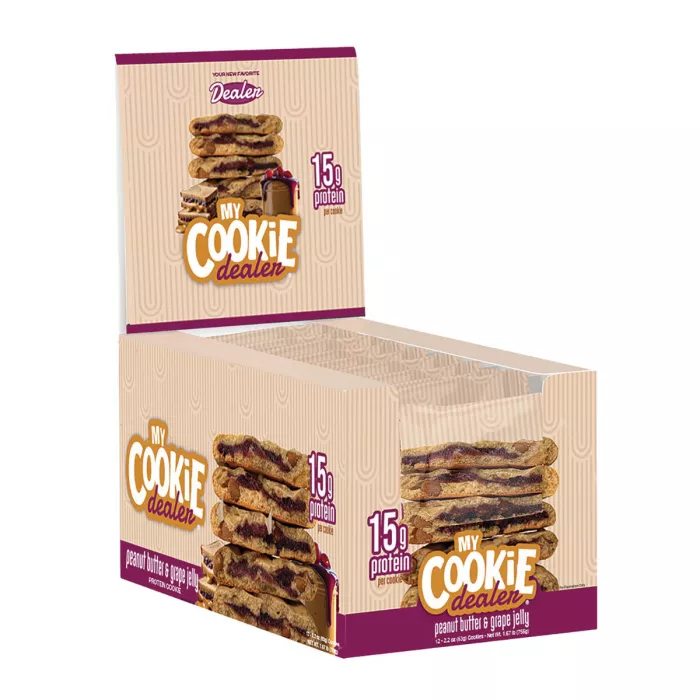 My Cookie Dealer Protein Cookie With Peanut Butter & Grape Jelly, Biscuit Proteic Cu Aroma De Unt De Arahide Si Gem De Struguri, 63 G