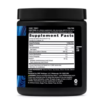 Gnc Beyond Raw Creatine Monophate, Formula Inovatoare Cu Creatina Monofosfat, Cu Aroma De Zmeura Albastra, 282 G