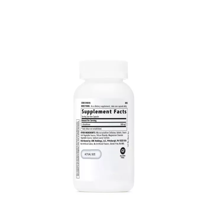Gnc L-glutathione 500 Mg, L-glutation, 60 Cps Gnc L-glutathione 500 Mg, L-glutation, 60 Cps