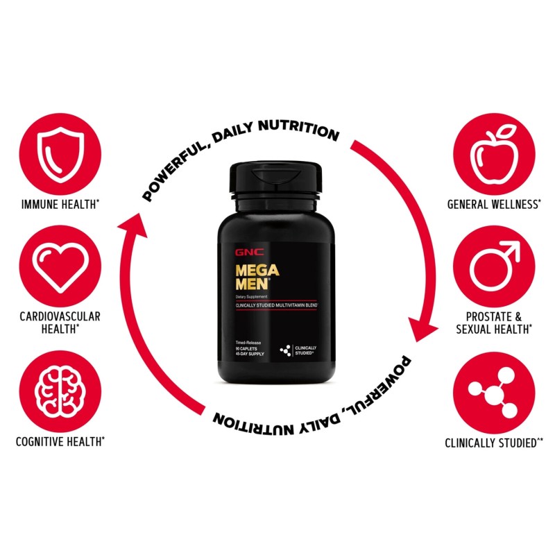 Gnc Mega Men, Complex De Multivitamine Pentru Barbati, 90 Tb