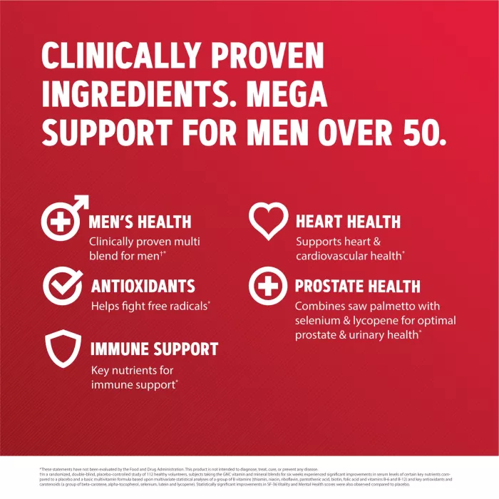 Gnc Mega Men 50 Plus, Complex De Multivitamine Pentru Barbati 50 Plus, 120 Tb Gnc Mega Men 50 Plus, Complex De Multivitamine Pentru Barbati 50 Plus, 120 Tb