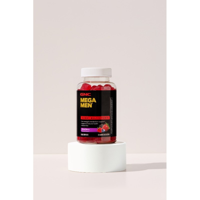Gnc Mega Men Complex De Multivitamine Pentru Barbati Cu Aroma De Fructe De Padure, 120 Jeleuri