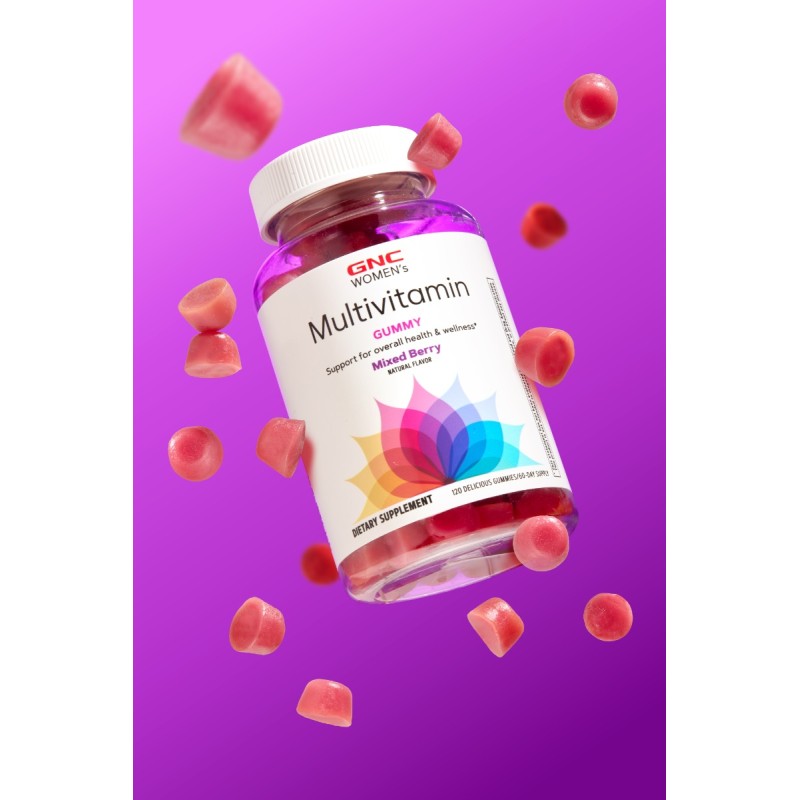 Gnc Women's Complex De Multivitamine Pentru Femei Cu Aroma De Fructe De Padure , 120 Jeleuri Gumate