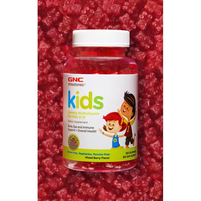 Gnc Milestones Kids Multivitamin Gummy, Multivitamine Pentru Copii 2-12 Ani Cu Aroma De Fructe De Padure, 120 Jeleuri Gnc Milestones Kids Multivitamin Gummy, Multivitamine Pentru Copii 2-12 Ani Cu Aroma De Fructe De Padure, 120 Jeleuri