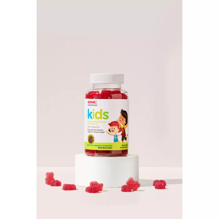Gnc Milestones Kids Multivitamin Gummy, Multivitamine Pentru Copii 2-12 Ani Cu Aroma De Fructe De Padure, 120 Jeleuri Gnc Milestones Kids Multivitamin Gummy, Multivitamine Pentru Copii 2-12 Ani Cu Aroma De Fructe De Padure, 120 Jeleuri
