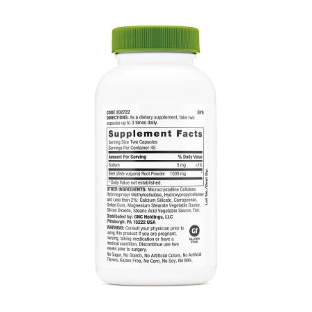 Superfoods beet root, radacina de sfecla rosie (90 cps), GNC Live Well