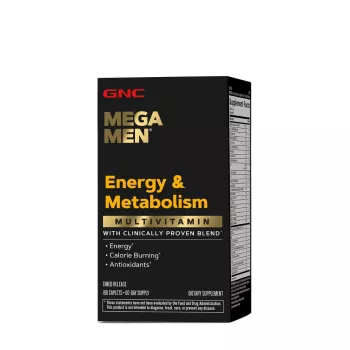 Gnc Mega Men Energy & Metabolism, Complex De Multivitamine Pentru Barbati, Energie Si Metabolism, 180 Tb