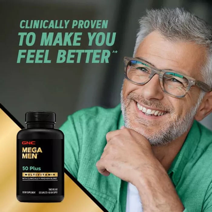 Gnc Mega Men 50 Plus, Complex De Multivitamine Pentru Barbati 50 Plus, 60 Tb Gnc Mega Men 50 Plus, Complex De Multivitamine Pentru Barbati 50 Plus, 60 Tb