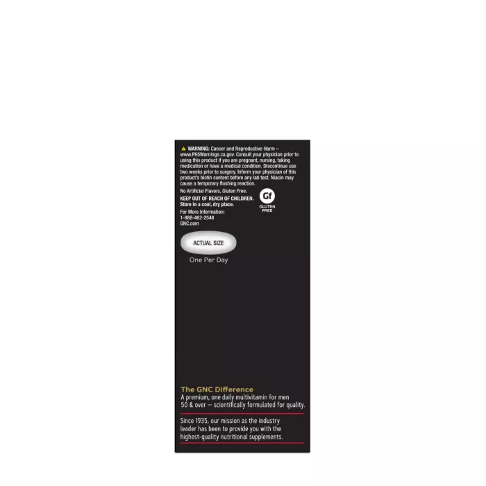 Gnc Mega Men 50 Plus One Daily, Complex De Multivitamine Pentru Barbati - Suport Pentru Ochi, Inima Si Creier, 60 Tb Gnc Mega Men 50 Plus One Daily, Complex De Multivitamine Pentru Barbati - Suport Pentru Ochi, Inima Si Creier, 60 Tb