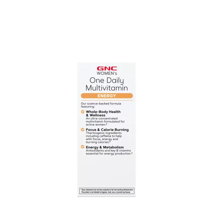 Gnc Women`s One Daily Multivitamin Energy, Formula Energizanta De Multivitamine Pentru Femei, 60 Tb Gnc Women`s One Daily Multivitamin Energy, Formula Energizanta De Multivitamine Pentru Femei, 60 Tb